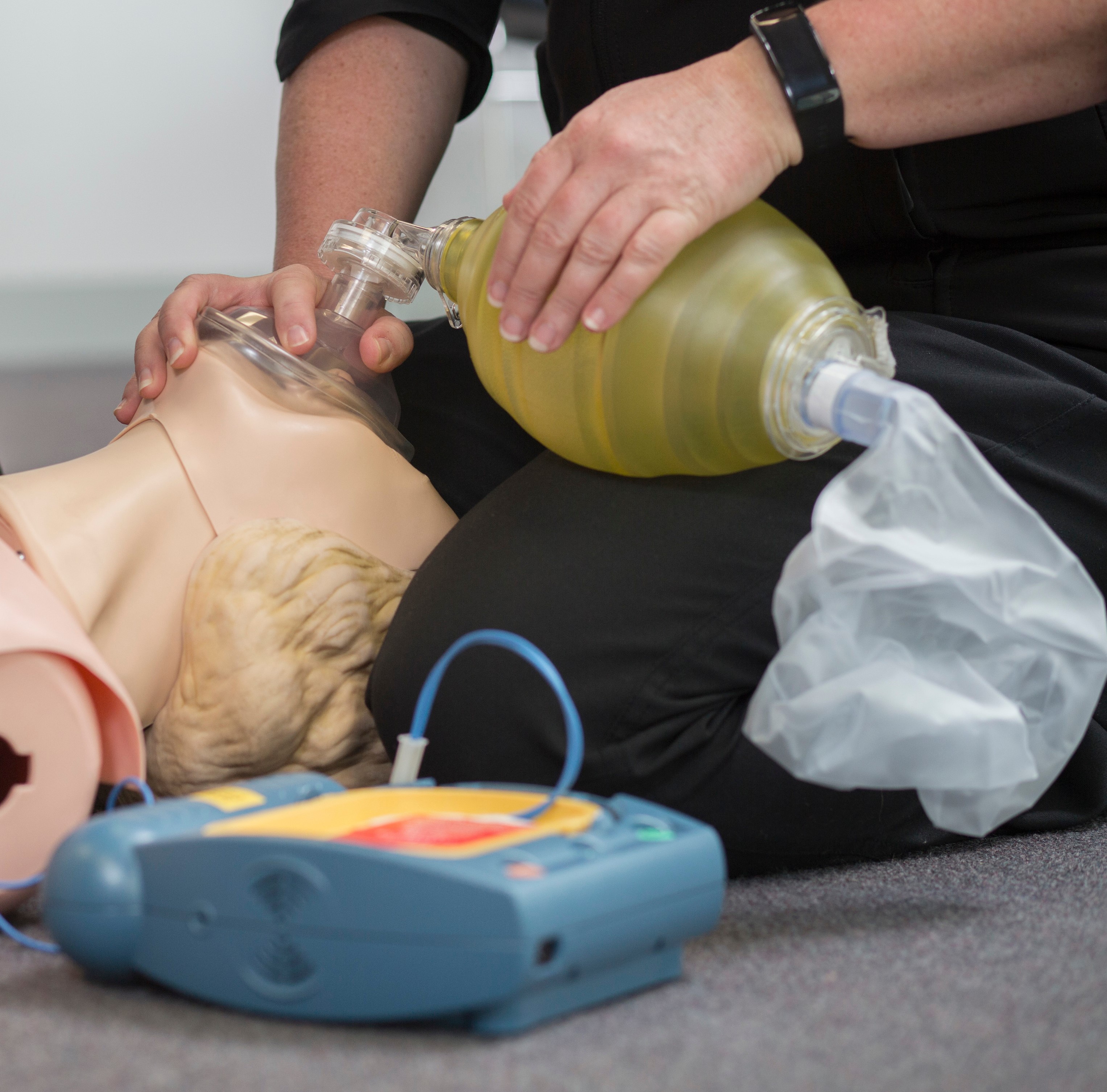 St John first aid training - advanced resuscitation on manikin practice