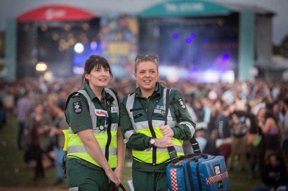 st john first aid at events volunteers