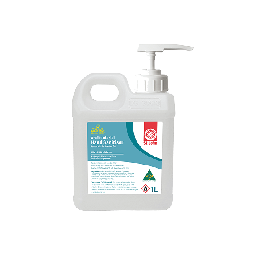 Antibacterial Hand Sanitiser Gel with Pump - 1L