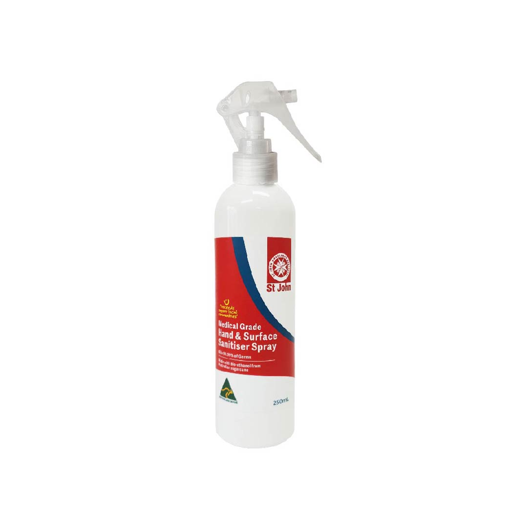 Medical grade hand and surface sanitiser - 250ml spray