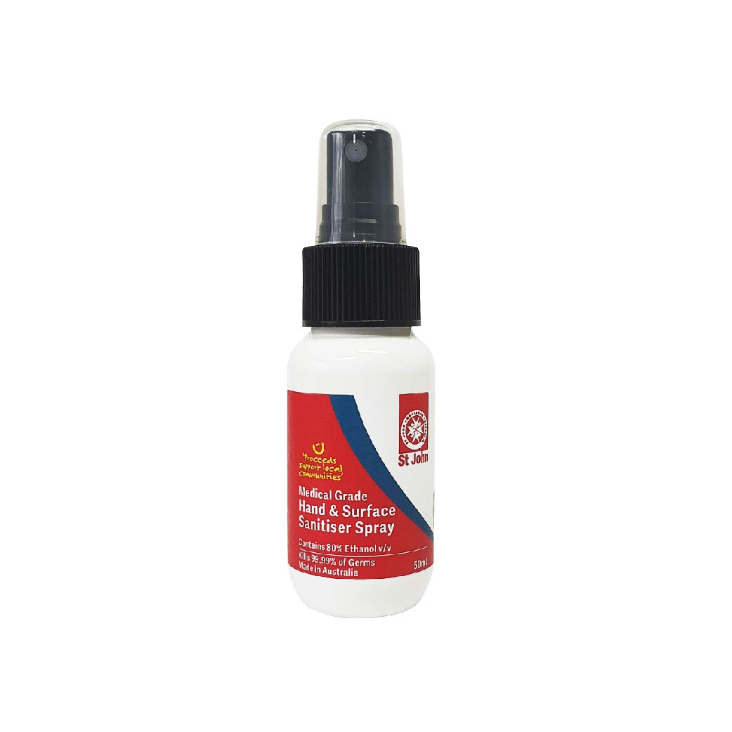 Medical grade hand and surface sanitiser - 50ml spray